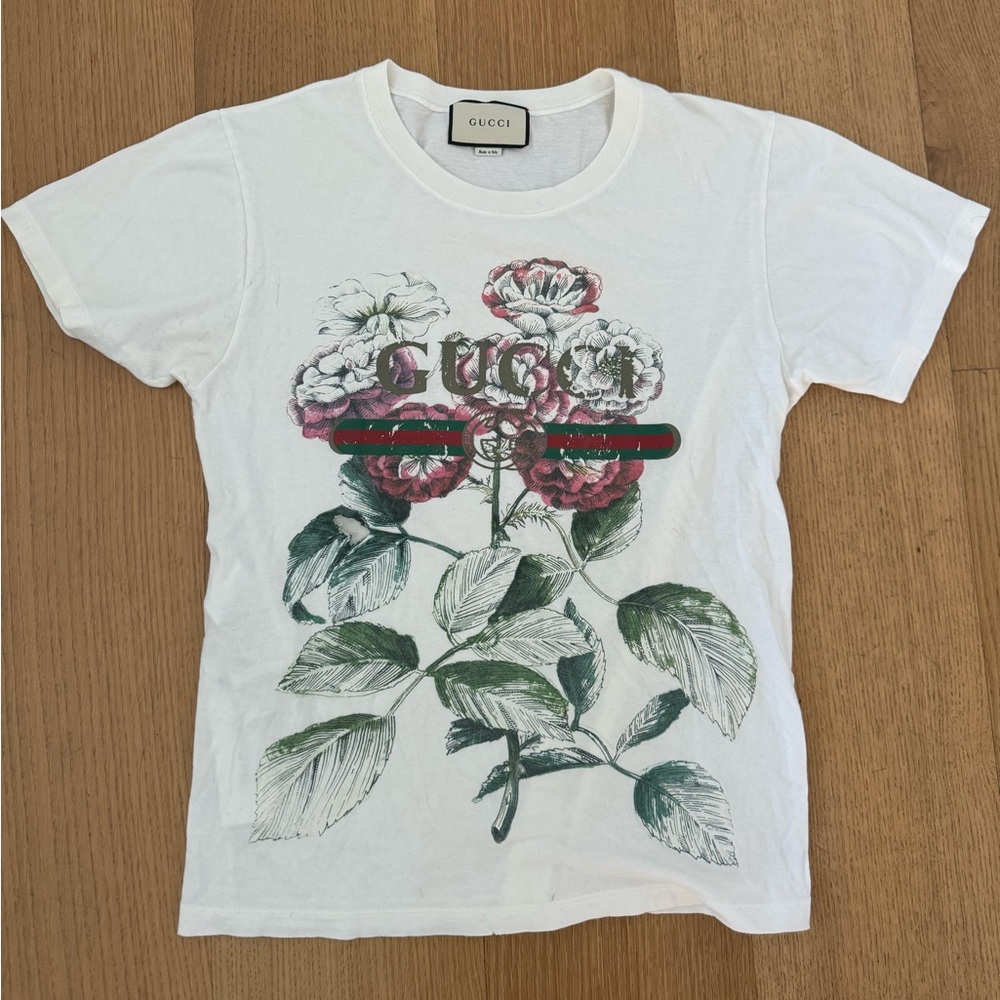 Gucci White/Graphic T-Shirt